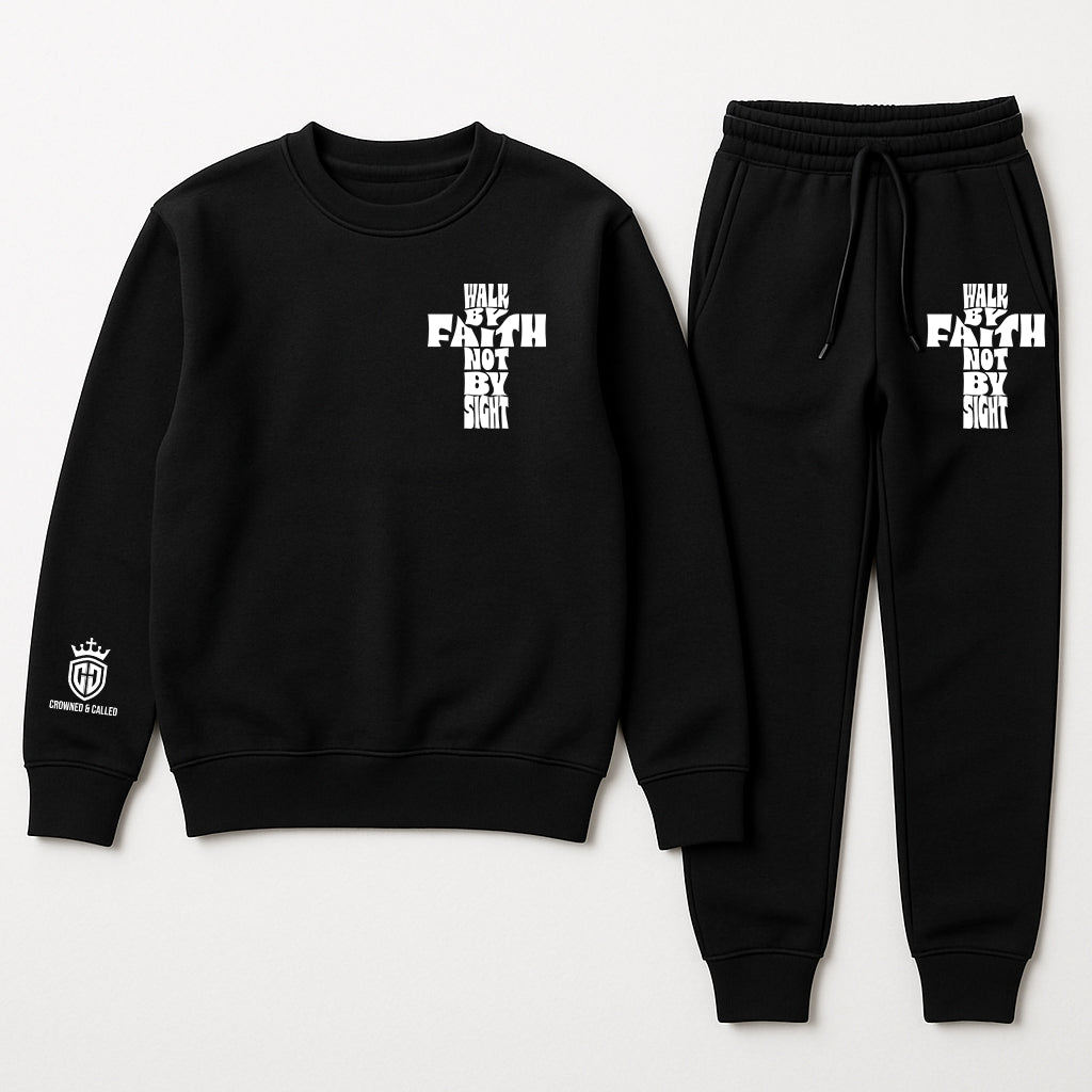 "Walk By Faith" Crewneck Sweat Set