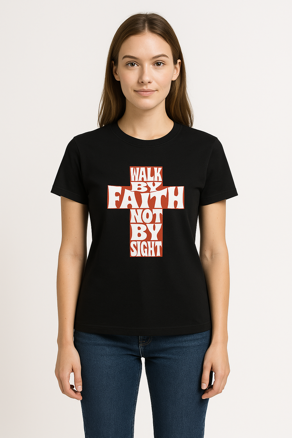 "Walk By Faith Cross" T-Shirt