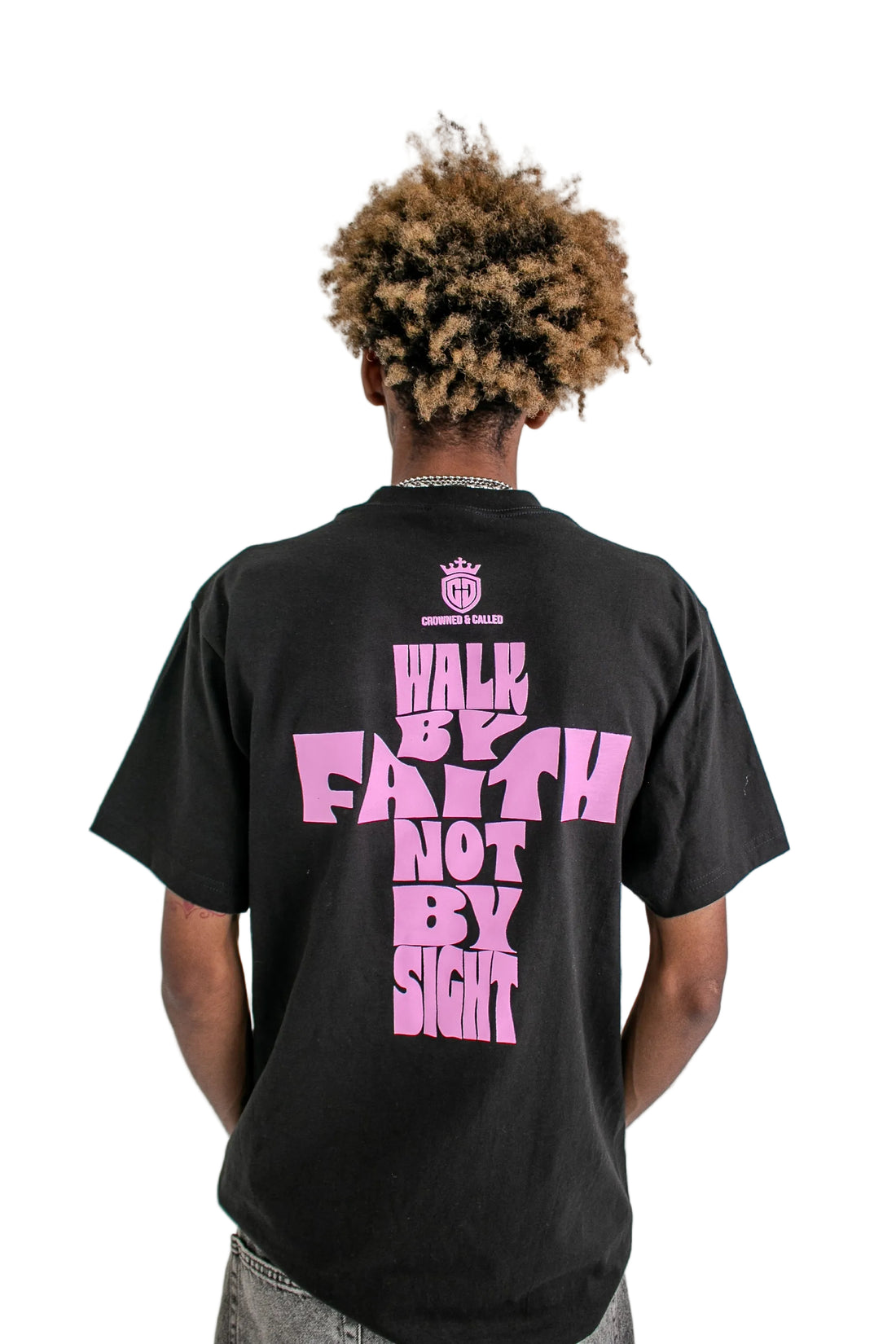 Walk By Faith T-Shirt [Black & Pink Edition]