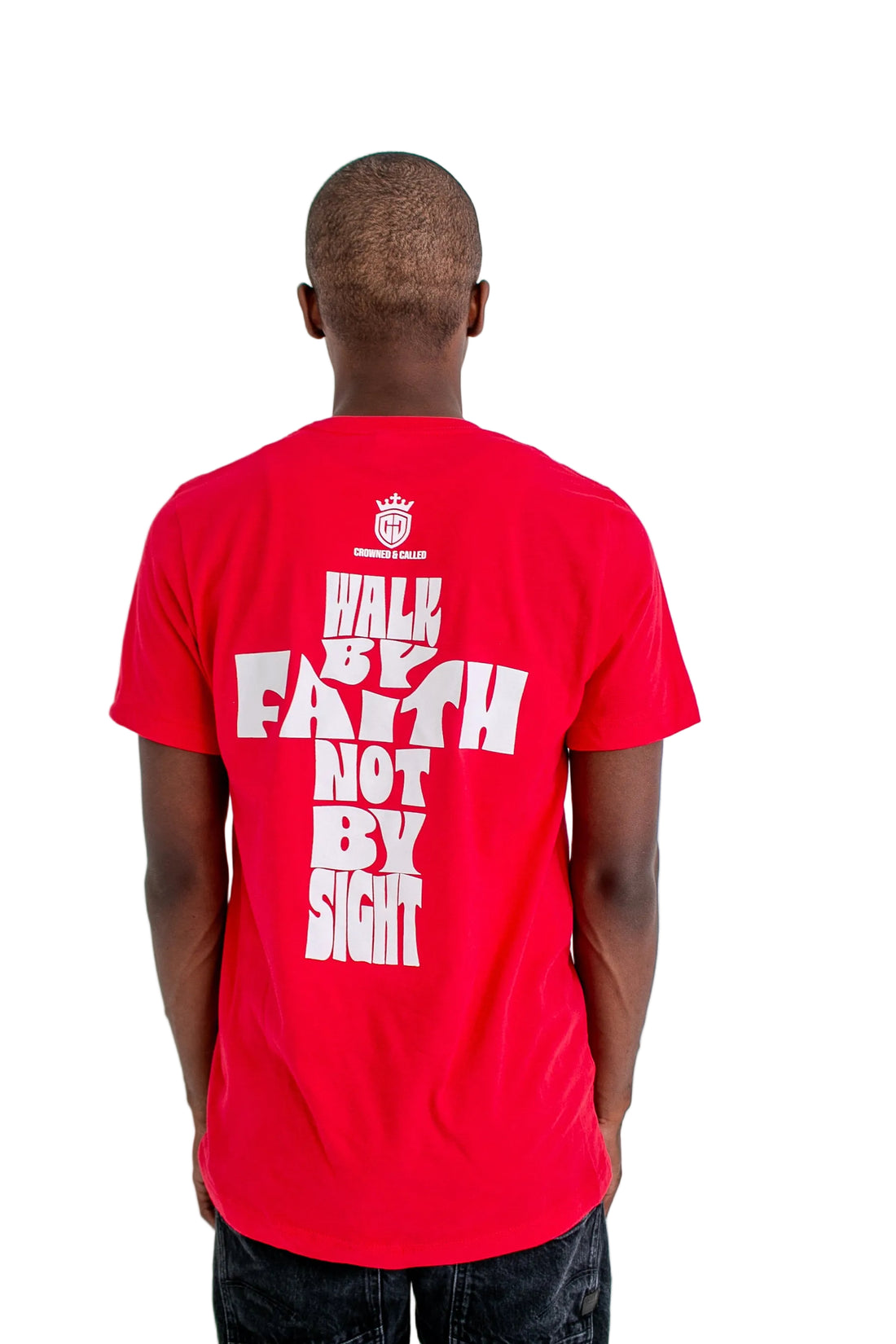 Walk By Faith Cross T-shirt  [Red Edition]